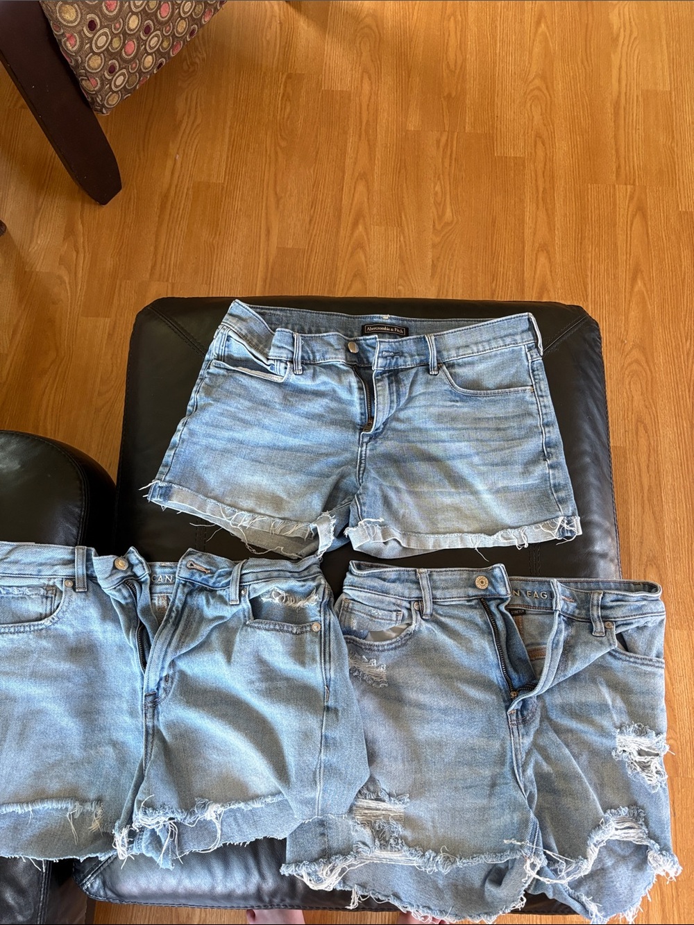 Light Wash Denim Shorts - Set of 3